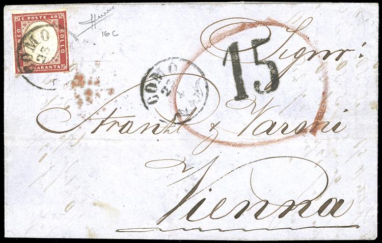 1860 - 40 cent. rosso (16c), ... 