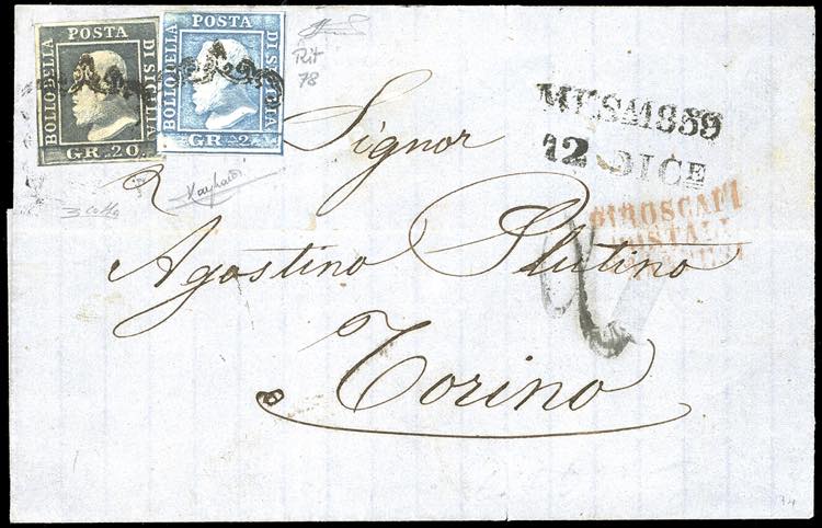1859 - 20 grana grigio ardesia, 2 ... 