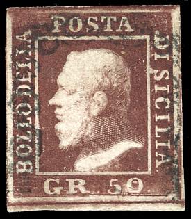 1859 - 50 grana lacca bruno, ... 
