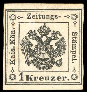 1859 - 1 kr. nero (2), nuovo, ... 