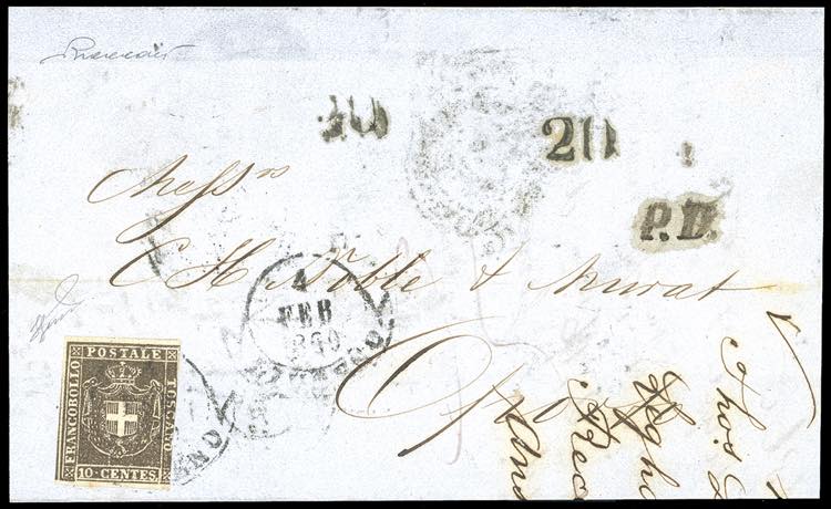 1860 - 10 cent. bruno (19), un po ... 