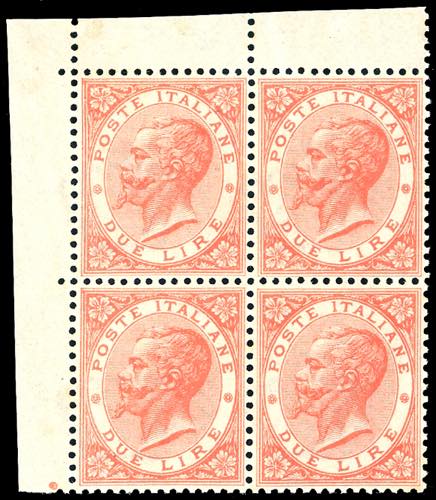 1866 - 2 lire De La Rue, tiratura ... 