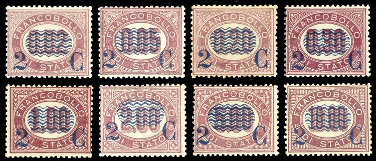 1878 - Servizio soprastampati, ... 