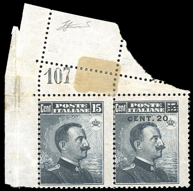 1916 - 20 cent. su 15 cent. ... 