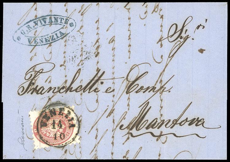 1866 - 5 soldi rosa, dent. 9 1/2 ... 