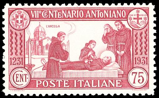 1931 - 75 cent. S.Antonio, dent. ... 