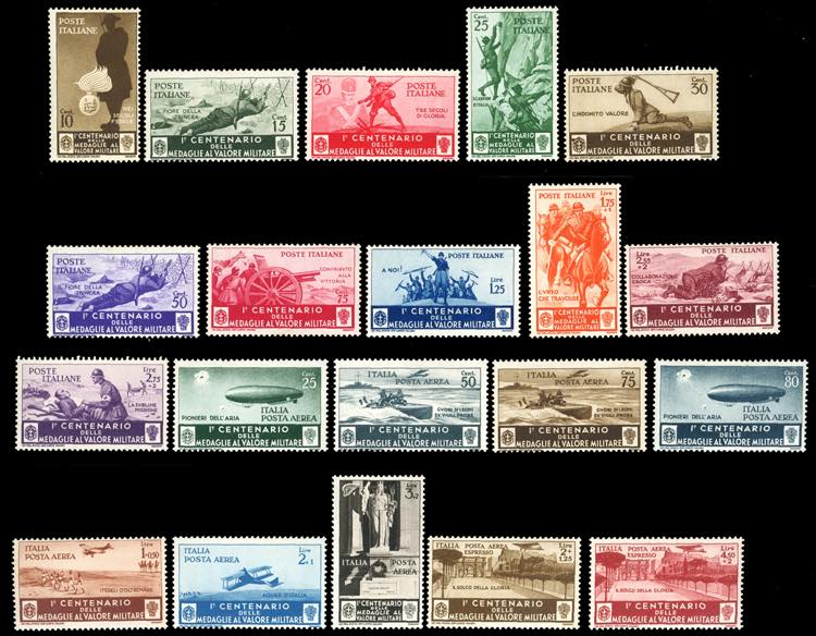 1934 - Medaglie al valore, serie ... 