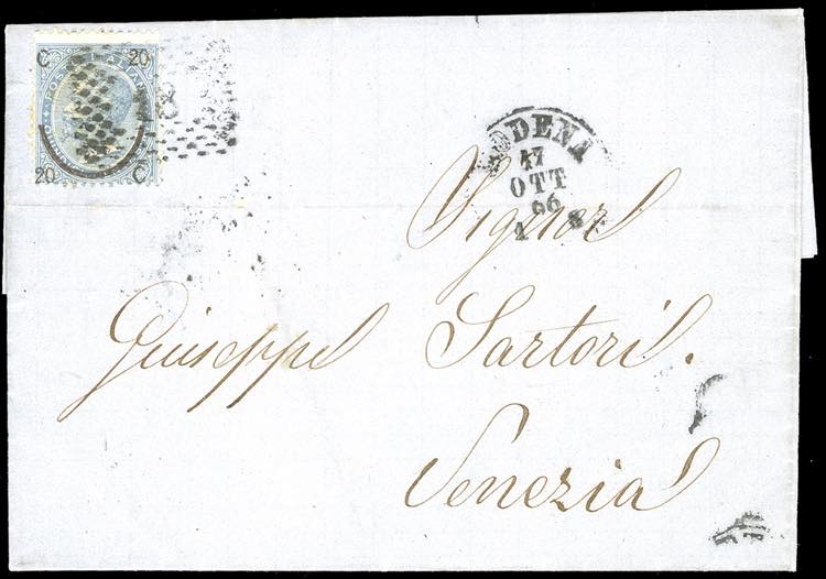 1866 - 20 cent. su 15 cent. Ferro ... 