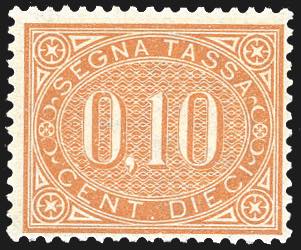1869 - 10 cent. bruno arancio (2), ... 