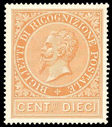 1874 - 10 cent. ocra arancio (1), ... 