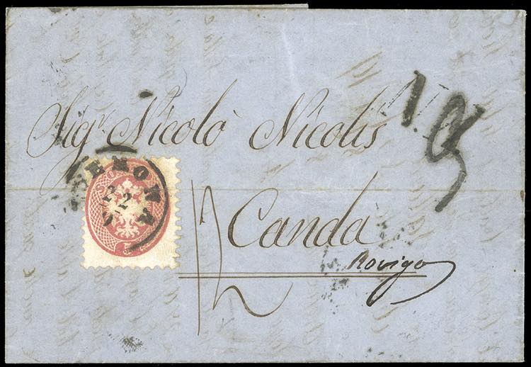 1866 - 5 soldi rosa, dent. 9 1/2 ... 