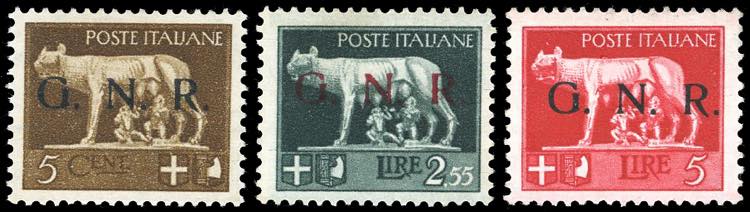 1943 - Soprastampa G.N.R. di ... 