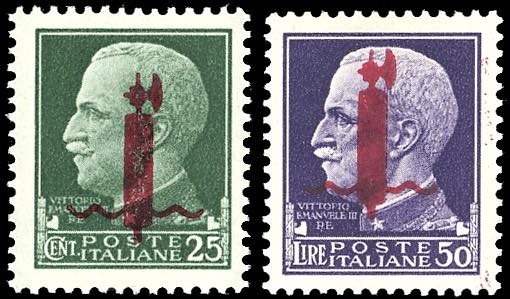 1944 - 25 cent. e 50 lire, ... 