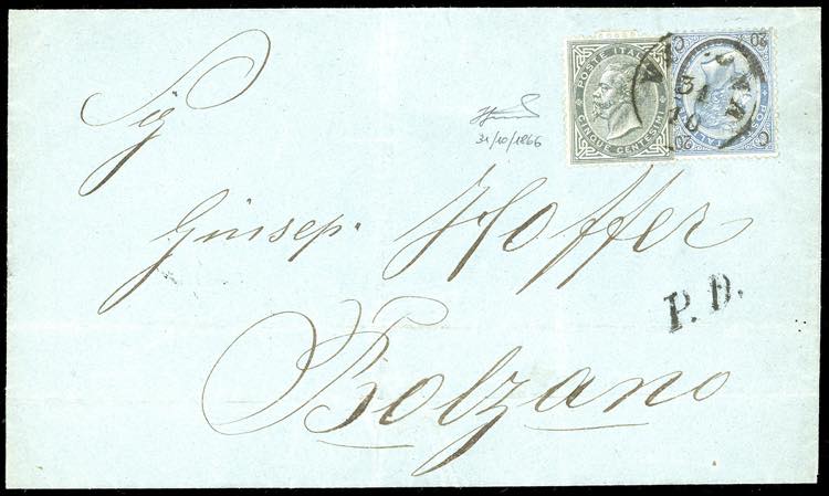 1866 - 5 cent. De La Rue, 20 cent. ... 