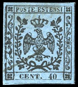 1852 - 40 cent. celeste (5), ... 