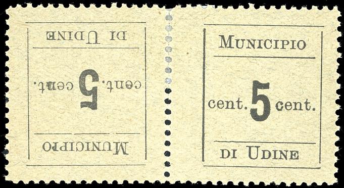 UDINE 1918 - 5 cent., coppia ... 