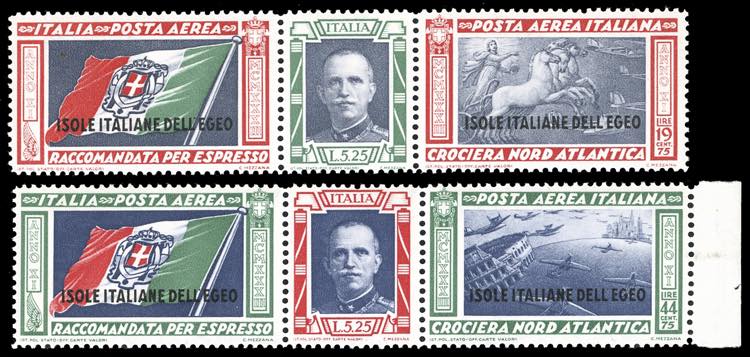 POSTA AEREA 1933 - Trittici, serie ... 