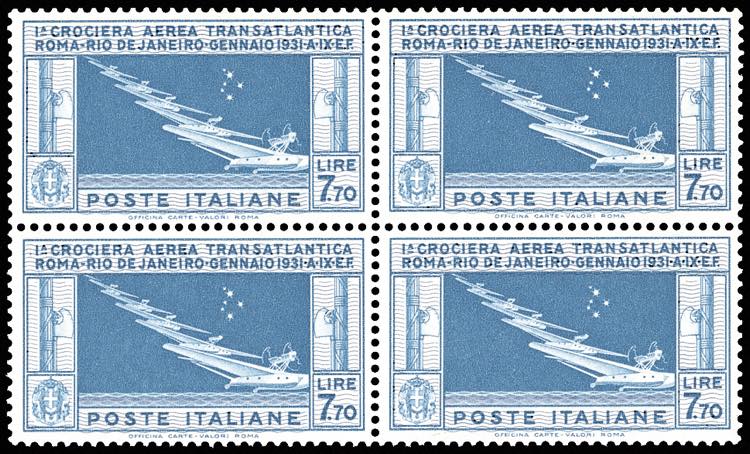 1930 - 7,70 lire Crociera Balbo ... 