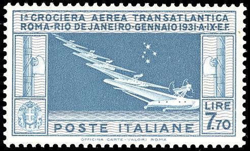 1930 - 7,70 lire Crociera Balbo ... 