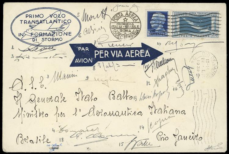 1930 - 7,70 lire Crociera Balbo, ... 