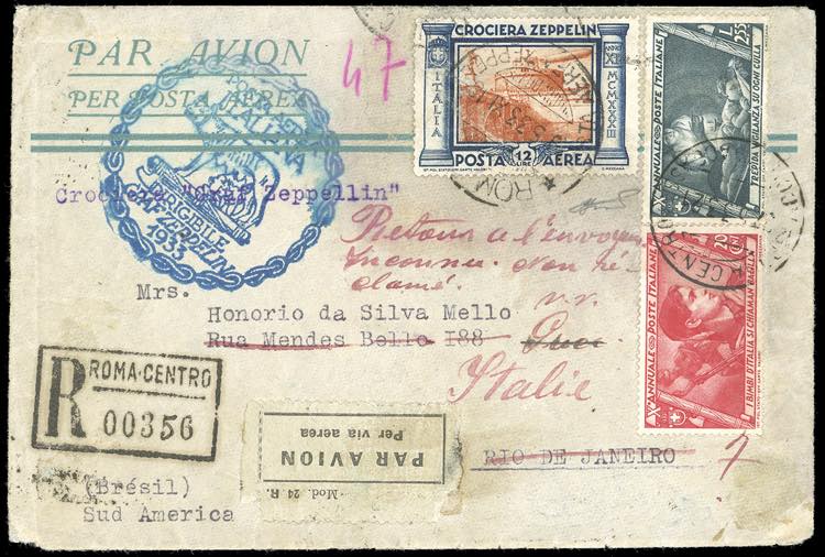 1933 - 12 lire Zeppelin, con ... 