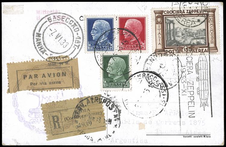 1933 - 15 lire Zeppelin, con ... 