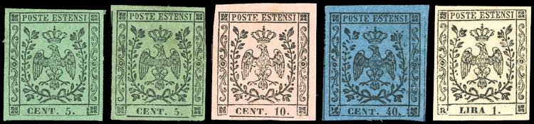 1852/55 - Emissione con punto dopo ... 