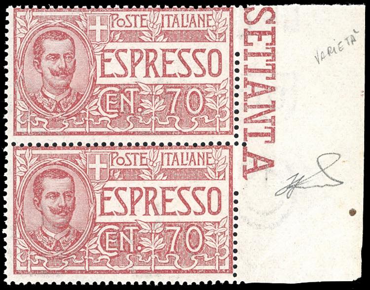 1925 - 70 cent. (11), coppia ... 