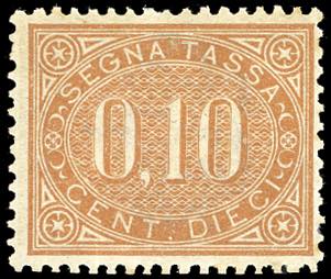 1869 - 10 cent. bruno arancio (2), ... 