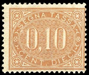 1869 - 10 cent. bruno arancio (2), ... 