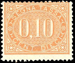 1869 - 10 cent. bruno arancio (2), ... 