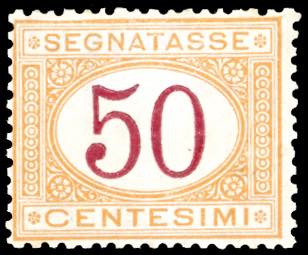 1870 - 50 cent. ocra e carminio ... 