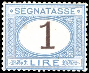 1870 - 1 lira azzurro chiaro e ... 