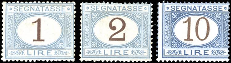 1870/74 - 1 lira, 2 lire, e 10 ... 