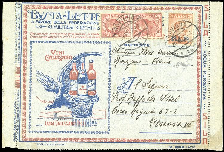 1922 - 20 cent., soprastampa BLP ... 