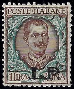 1923 - 1 lira, soprastampa BLP del ... 