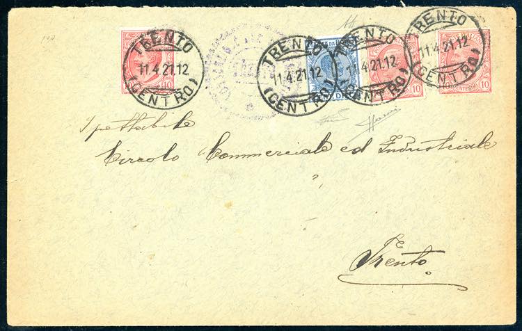 1921 - 10 cent. marca da bollo ... 