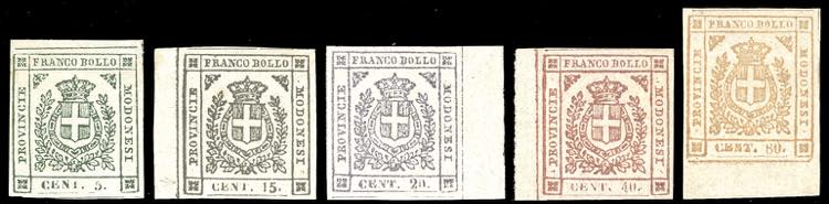 1859 - Serie completa dei valori ... 