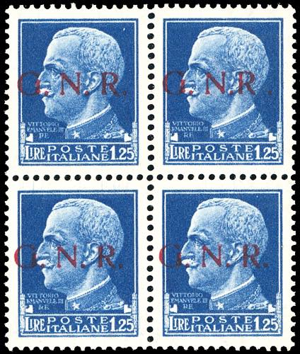 1943 - 1,25 lire, soprastampa ... 