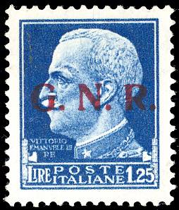 1943 - 1,25 lire, soprastampa ... 