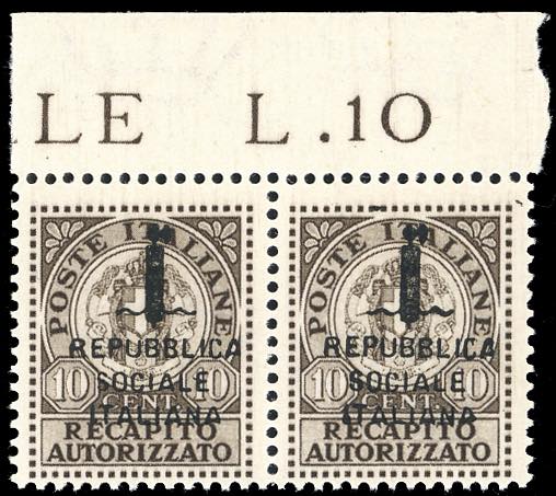 1944 - 10 cent. soprastampato ... 