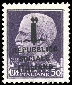 1944 - 50 lire soprastampato ... 