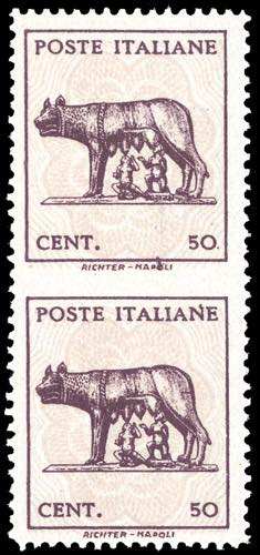 1944 - 50 cent. Lupa, senza ... 