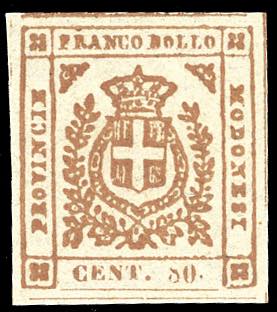 1859 - 80 cent. arancio bruno ... 