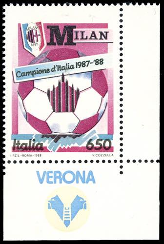 1988 - 650 lire Milan azzurro, ... 