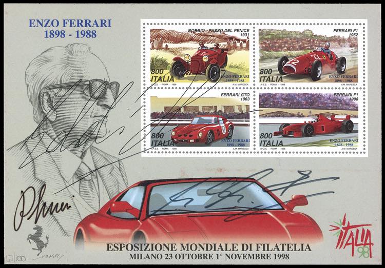 1998 - Foglietto Ferrari (20), con ... 