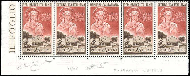1953 - 25 lire Santa Chiara, ... 