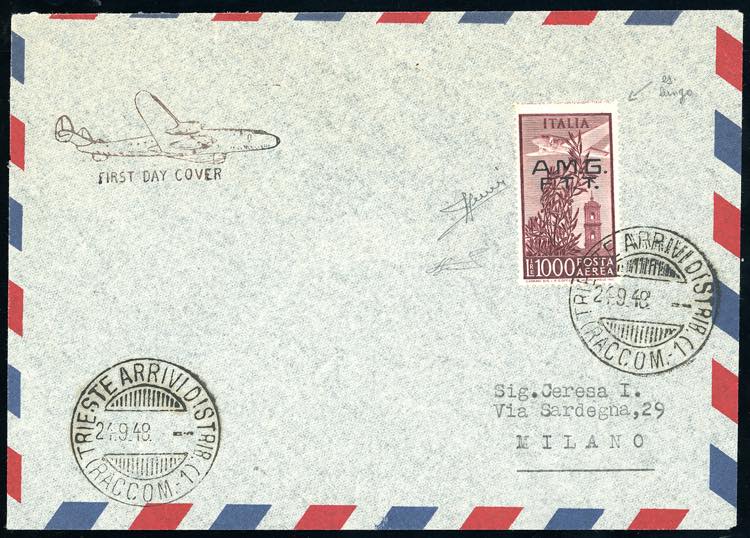 POSTA AEREA 1948 - 1.000 lire ... 