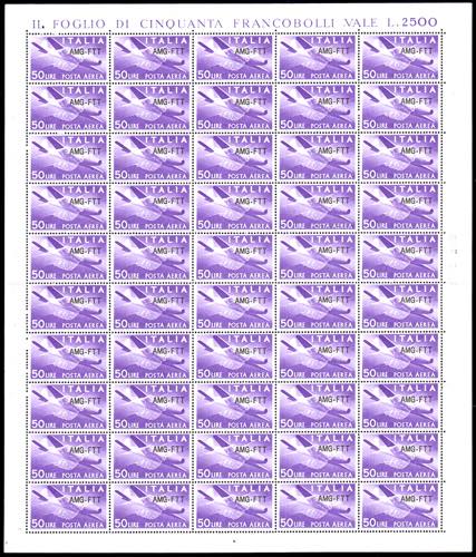 POSTA AEREA 1954 - 50 lire, nuovo ... 