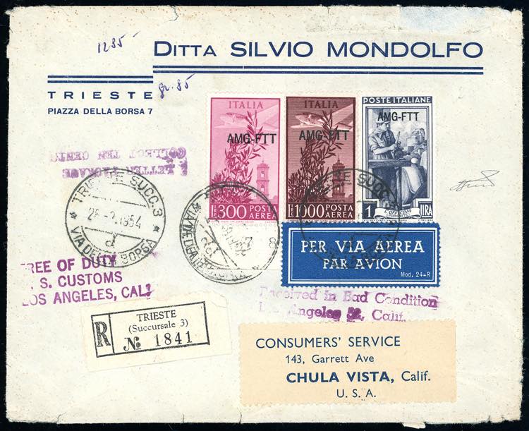 POSTA AEREA 1954 - 300 e 1.000 ... 